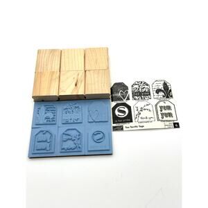 Stampin' Up! Too Terrific Tags Rubber Stamps Smile Thank You Yum Love 2006 (6)